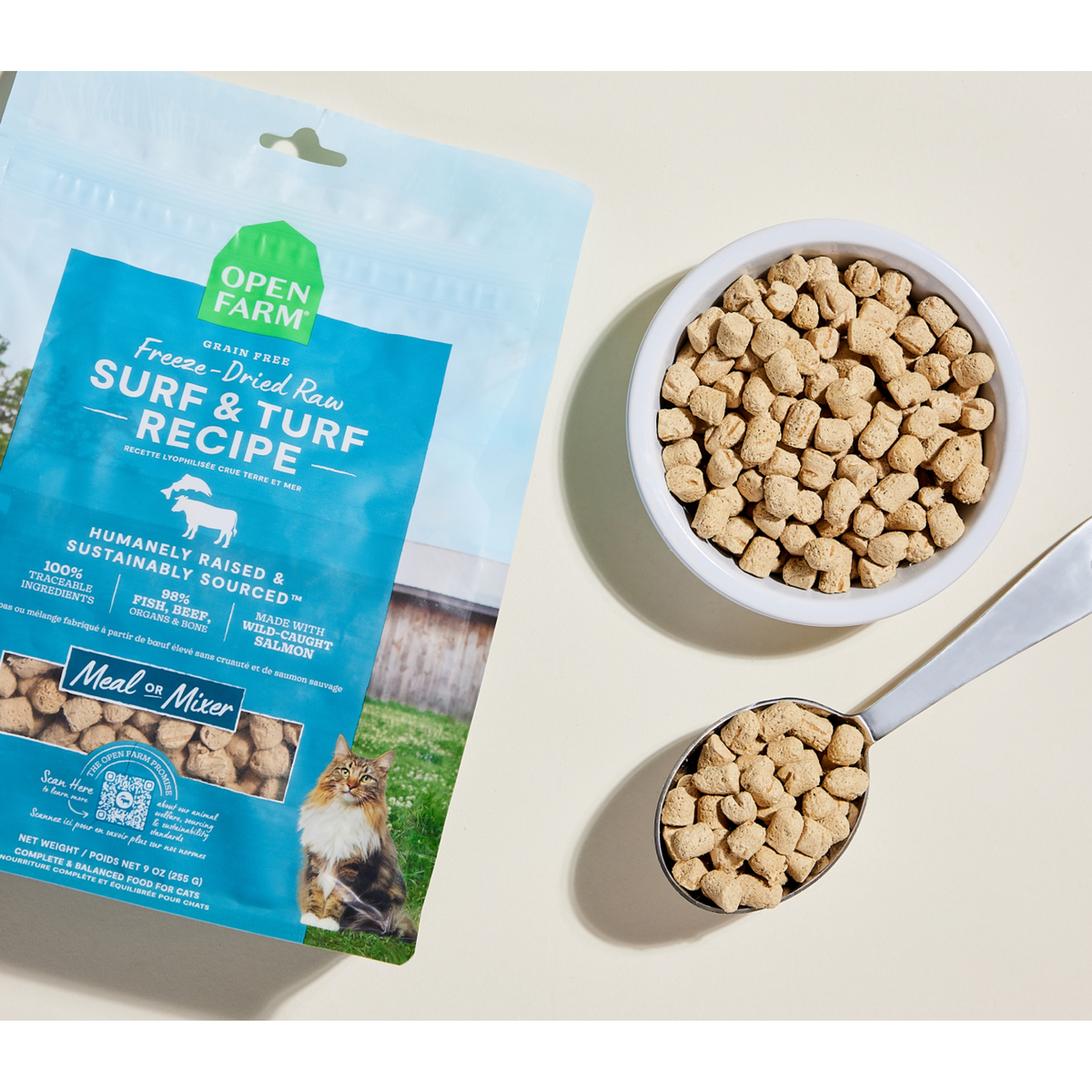 Open Farm Freeze-Dried Raw Surf &amp; Turf Meal or Mixer Cat Food