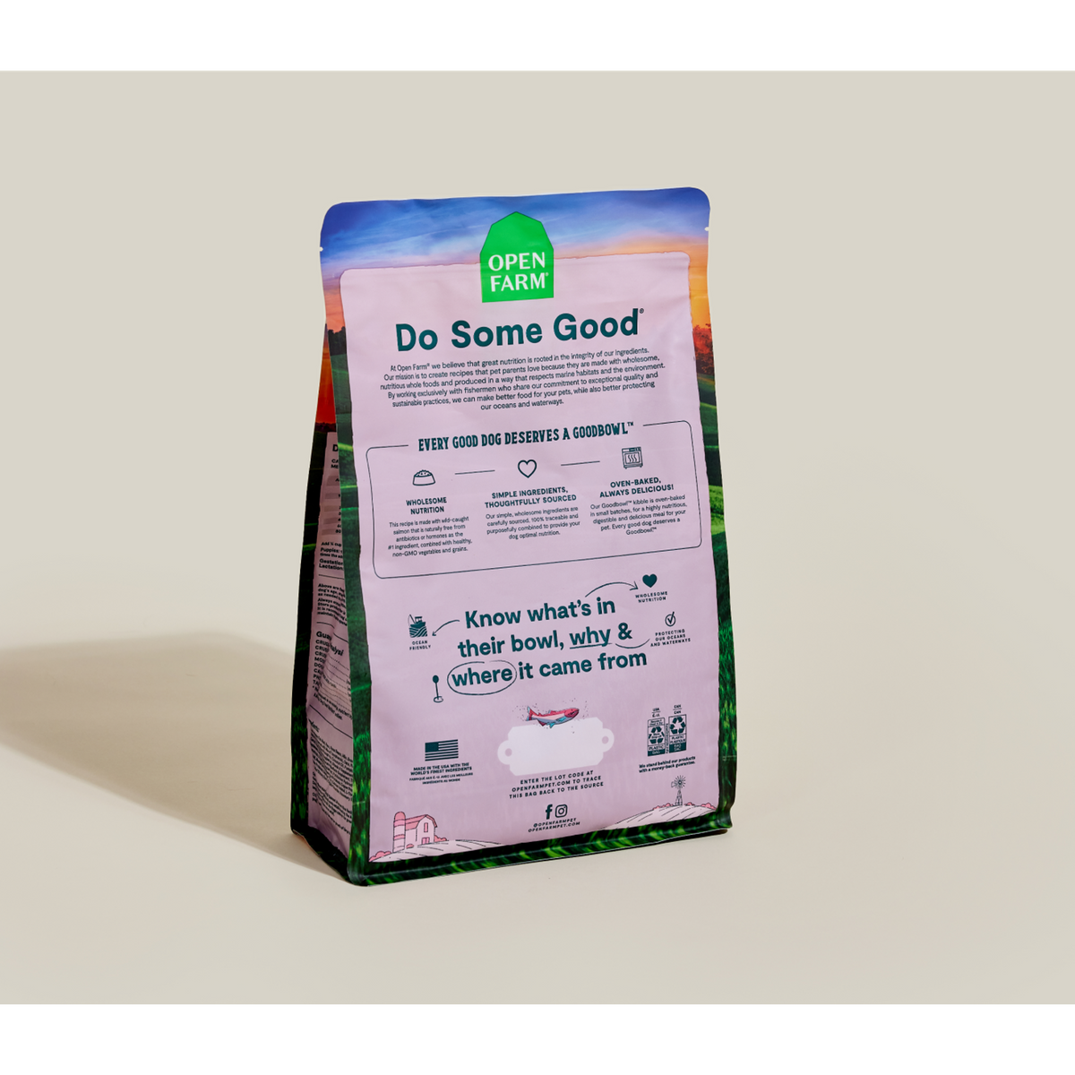 Open Farm Oven-Baked Goodbowl Wild Caught Salmon &amp; Brown Rice Dog Food