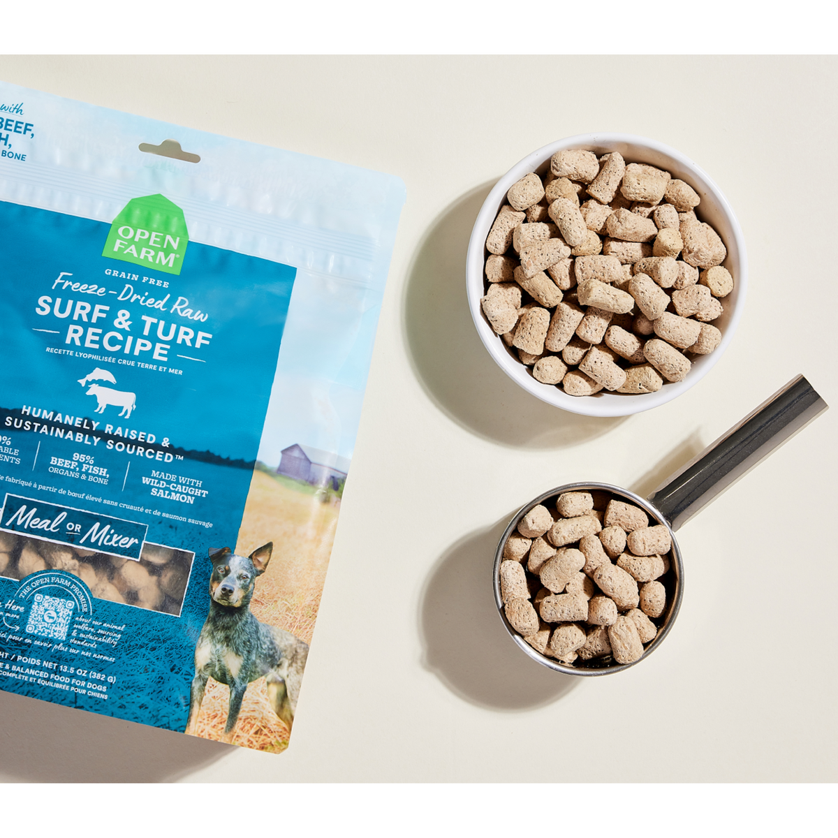 Open Farm Freeze-Dried Raw Surf &amp; Turf Meal or Mixer Dog Food