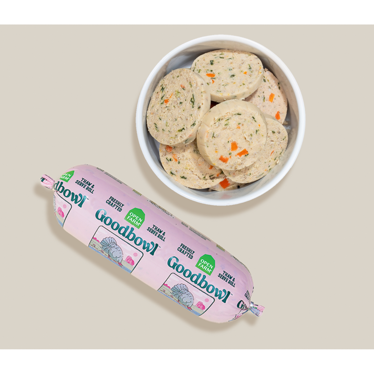 Open Farm Goodbowl Gently Cooked Turkey & Salmon Frozen Roll Dog Food