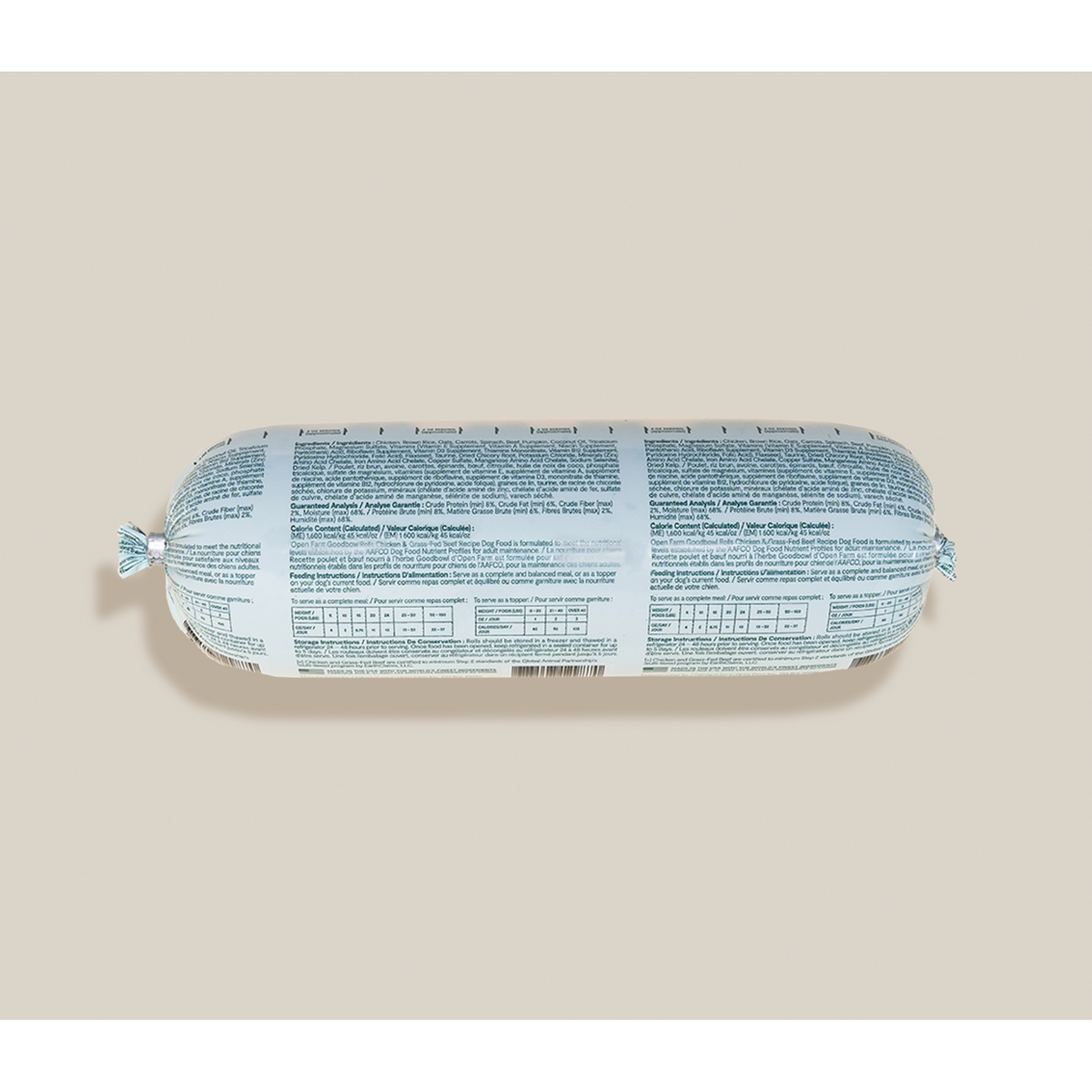 Open Farm Goodbowl Gently Cooked Chicken & Grass-Fed Beef Frozen Roll Dog Food