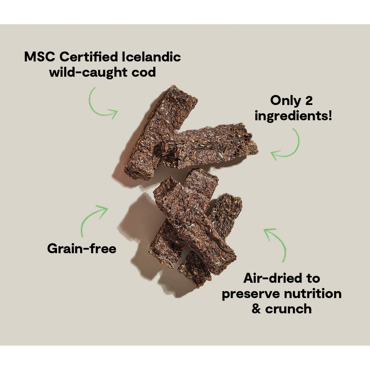 Open Farm Air-Dried Cod & Blueberry Bars Dog Treats