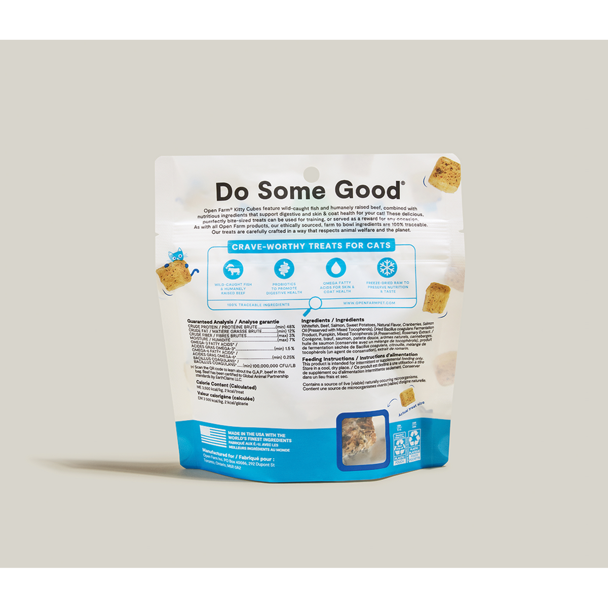 Open Farm Freeze-Dried Raw Kitty Cubes Surf & Turf Cat Treats