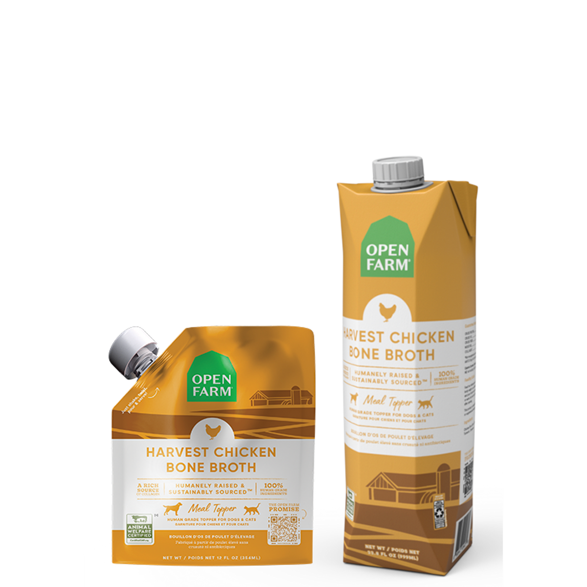 Open Farm Dog &amp; Cat Harvest Chicken Bone Broth