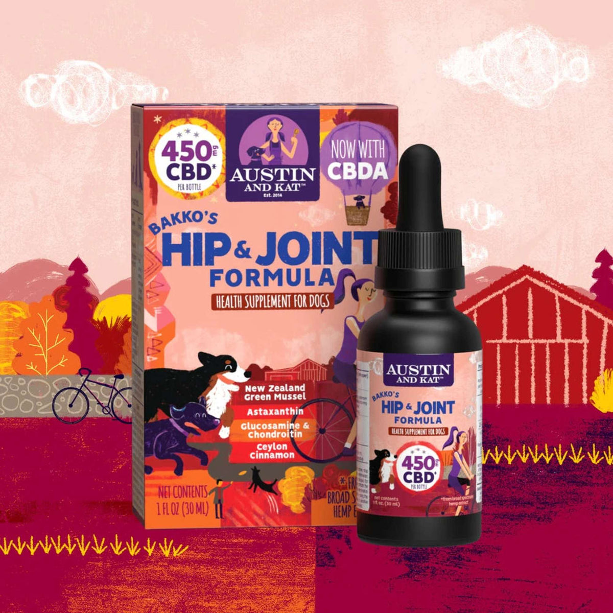 Austin and Kat Hip &amp; Joint Oil for Dogs