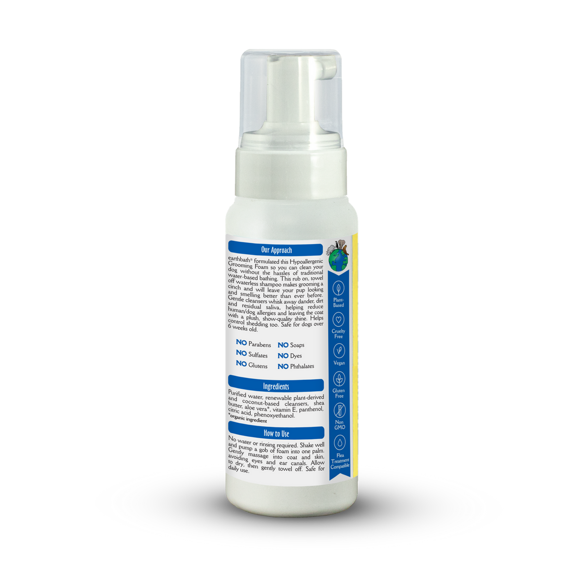 Earthbath Dog Waterless Grooming Foam Hypoallergenic & Frangrance Free
