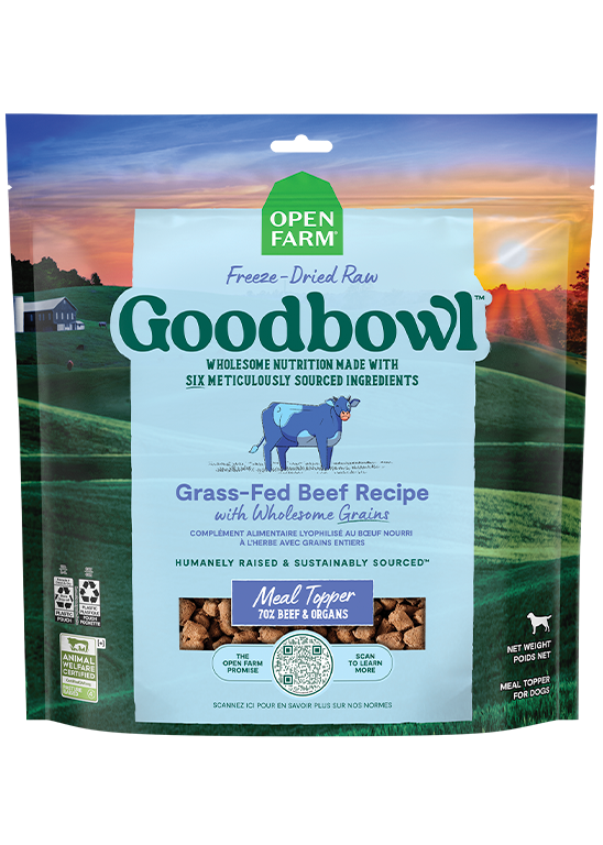 Open Farm Good Bowl Freeze-Dried Raw Grass-Fed Beef Dog Food Topper