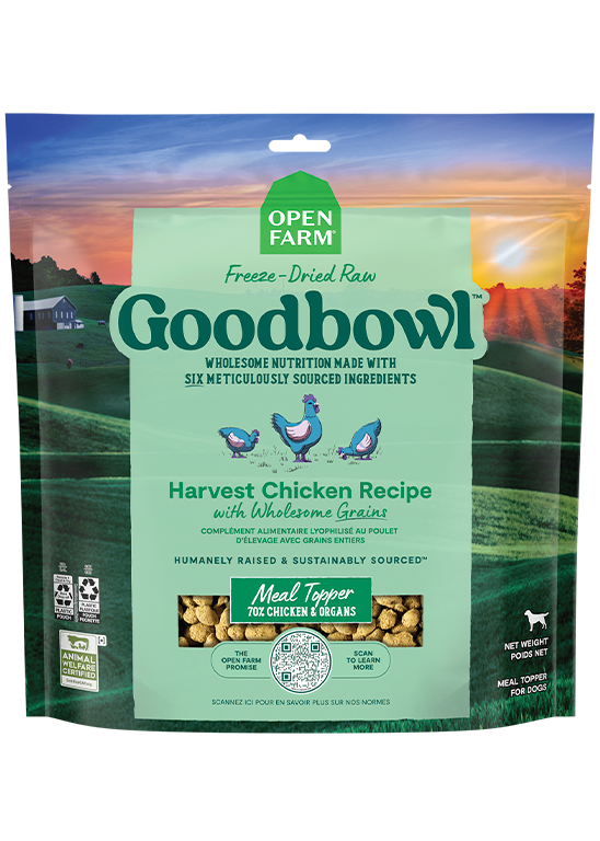 Open Farm Good Bowl Freeze-Dried Raw Harvest Chicken Dog Food Topper