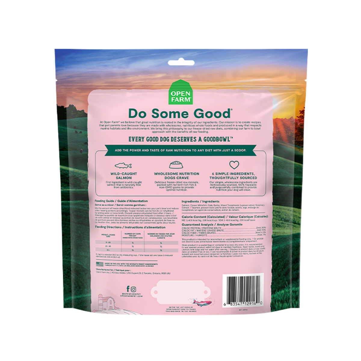 Open Farm Good Bowl Freeze-Dried Raw Wild-Caught Salmon Dog Food Topper