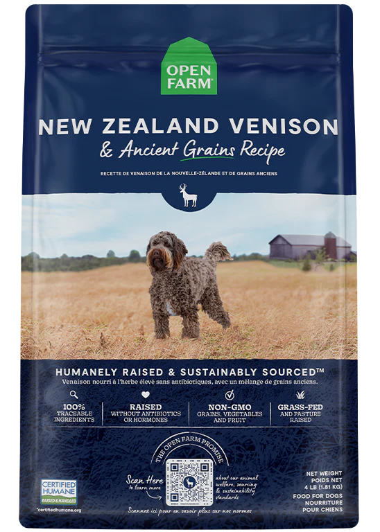 Open Farm New Zealand Venison &amp; Ancient Grains Dog Food