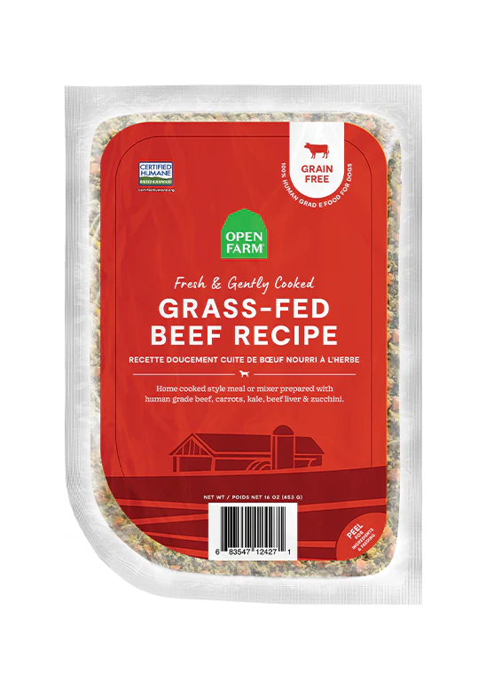 Open Farm Gently Cooked Grass-Fed Beef Frozen Dog Food