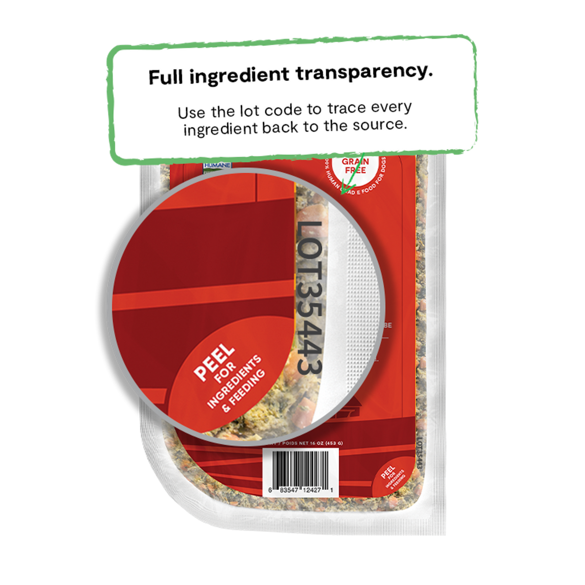 Open Farm Gently Cooked Grass-Fed Beef Frozen Dog Food