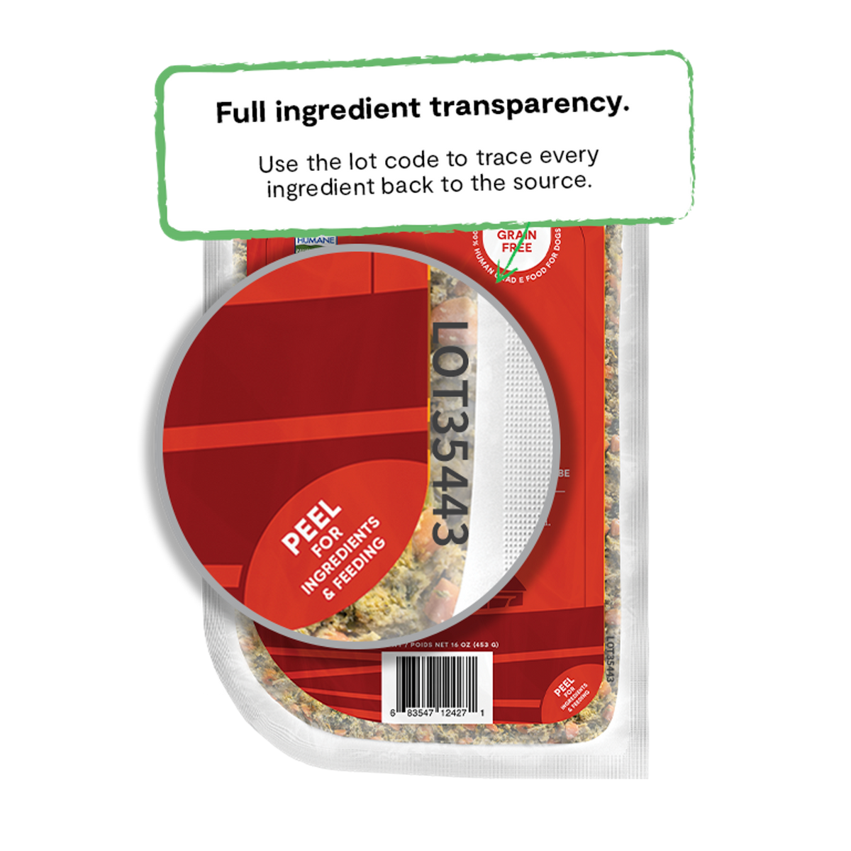 Open Farm Gently Cooked Grass-Fed Beef Frozen Dog Food