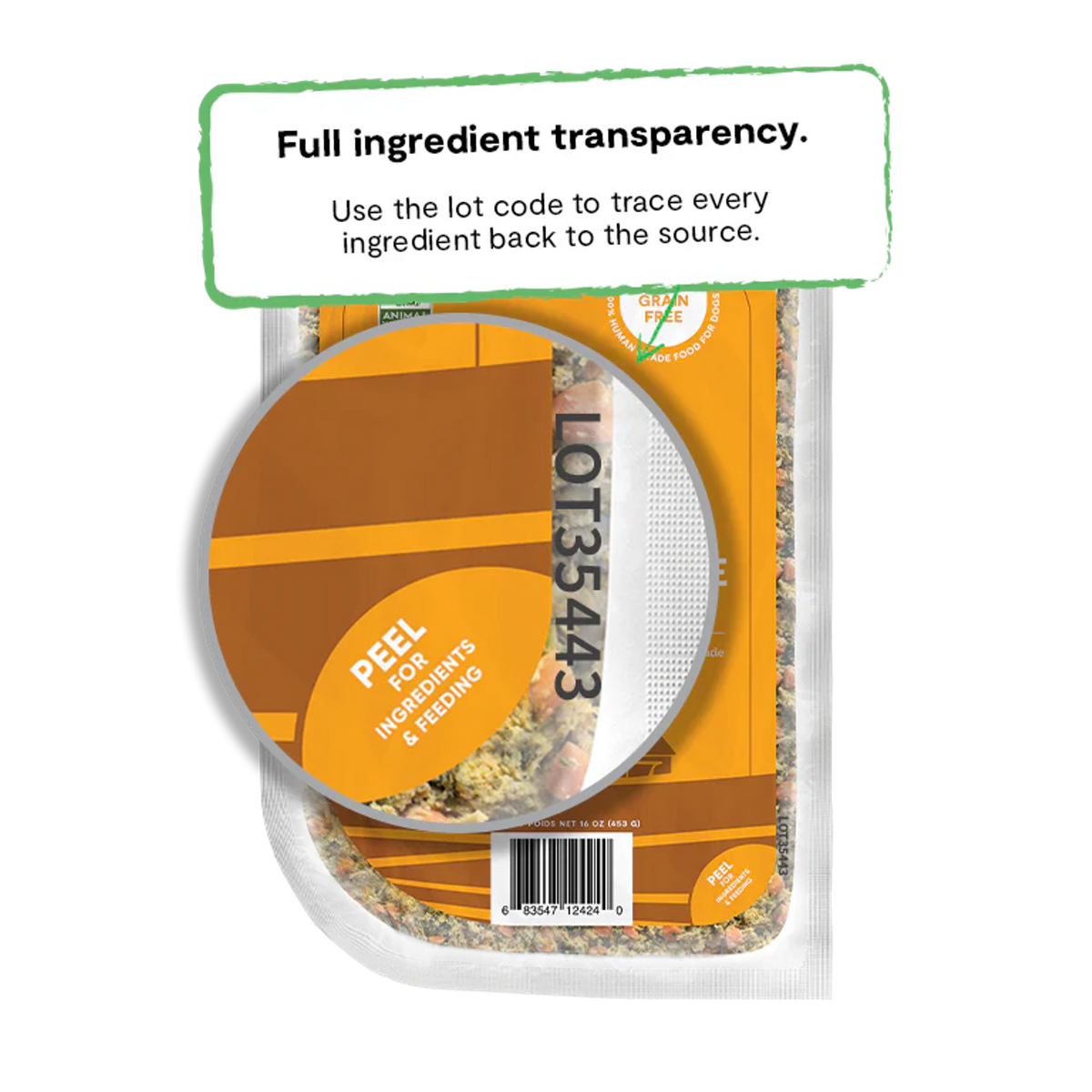 Open Farm Gently Cooked Harvest Chicken Frozen Dog Food