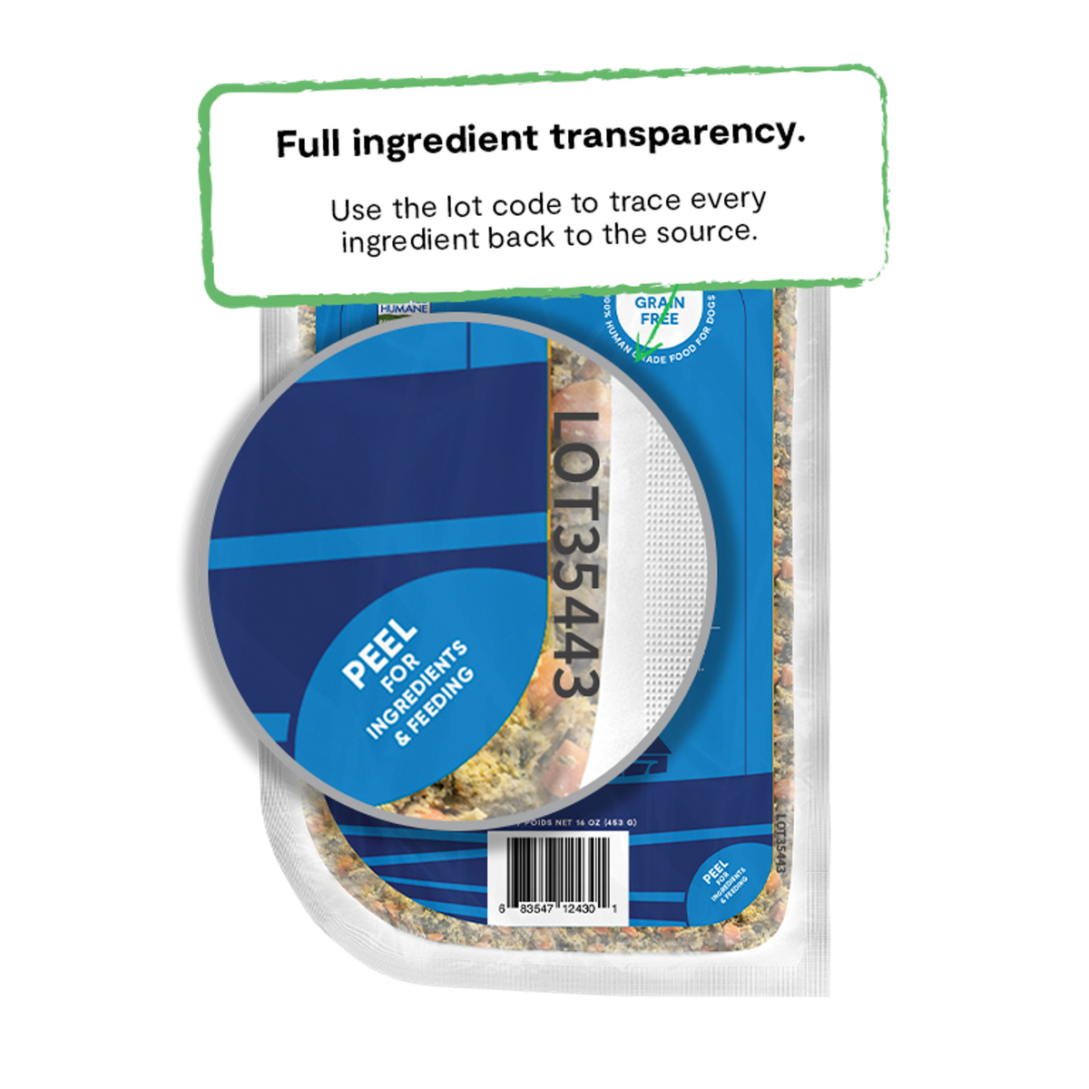 Open Farm Gently Cooked Surf & Turf Frozen Dog Food