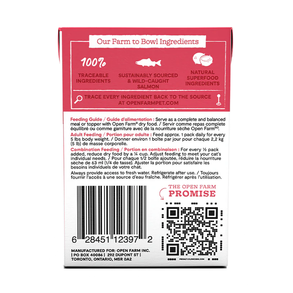 Open Farm Grain Free Wild Caught Salmon Rustic Blend Cat Food