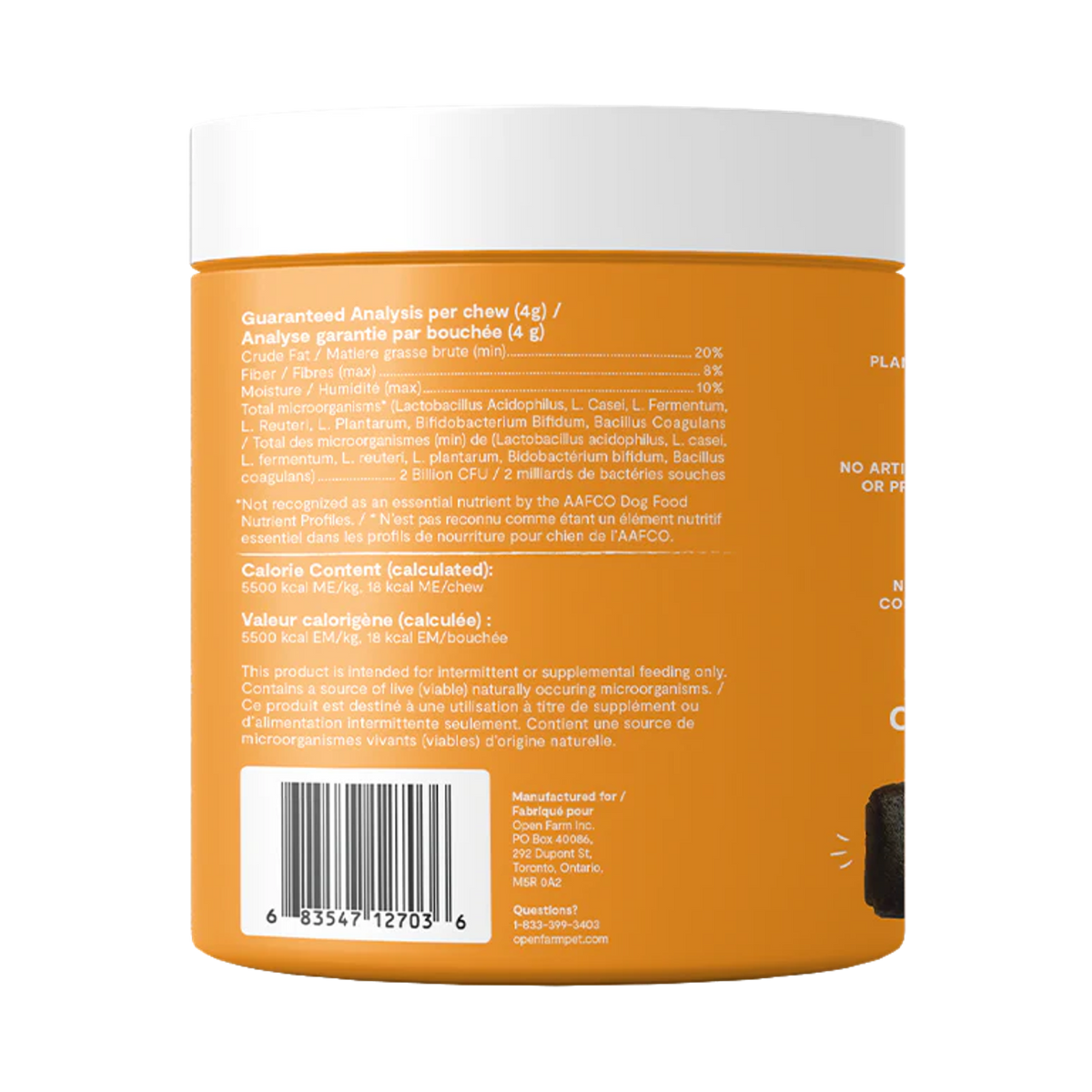 Open Farm Probiotic Dog Supplement Chews