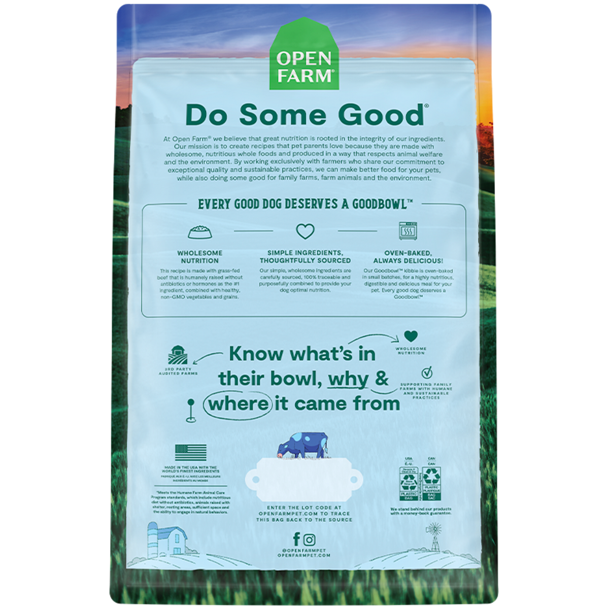Open Farm Oven-Baked Goodbowl Grass-Fed Beef &amp; Brown Rice Dog Food