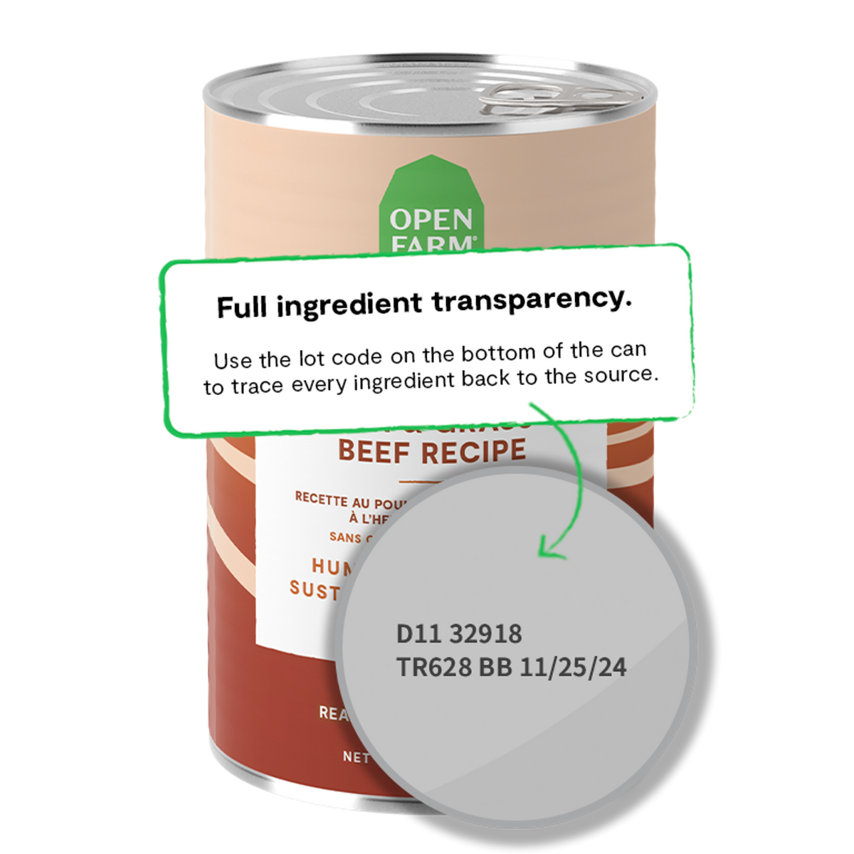 Open Farm Chicken &amp; Grass-Fed Beef Paté Canned Dog Food