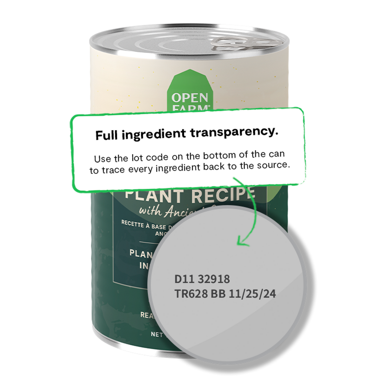 Open Farm Plant Recipe with Ancient Grains Paté Canned Dog Food