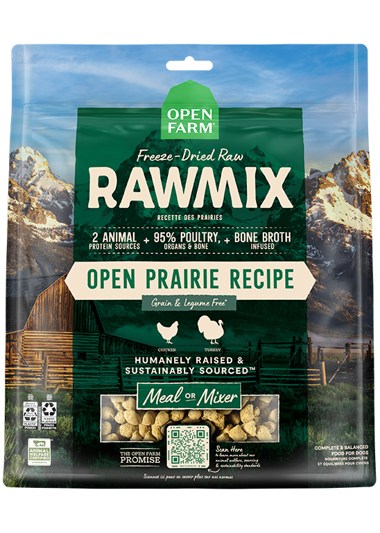 Open Farm RawMix Grain Free Freeze-Dried Raw Open Prairie Meal or Mixer Dog Food