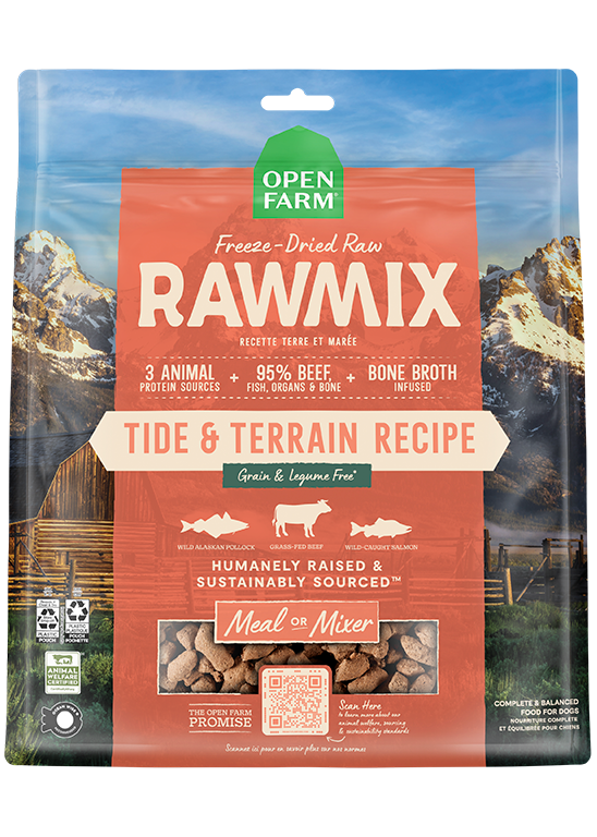 Open Farm RawMix Grain Free Freeze-Dried Raw Tide &amp; Terrain Meal or Mixer Dog Food
