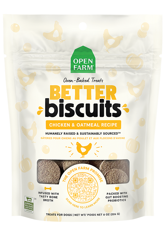 Open Farm Oven-Baked Better Biscuits Chicken &amp; Oatmeal Dog Treats