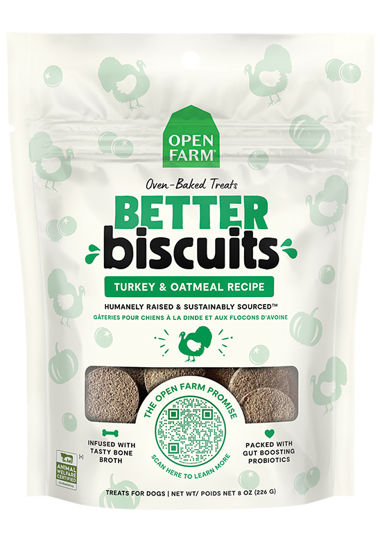 Open Farm Oven-Baked Better Biscuits Turkey &amp; Oatmeal Dog Treats