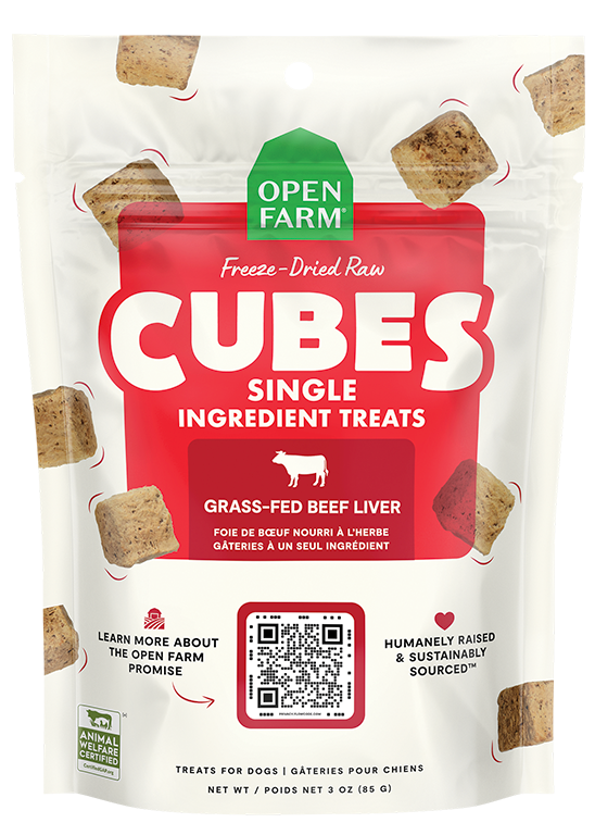 Open Farm Freeze-Dried Raw Cubes Beef Liver Dog Treats