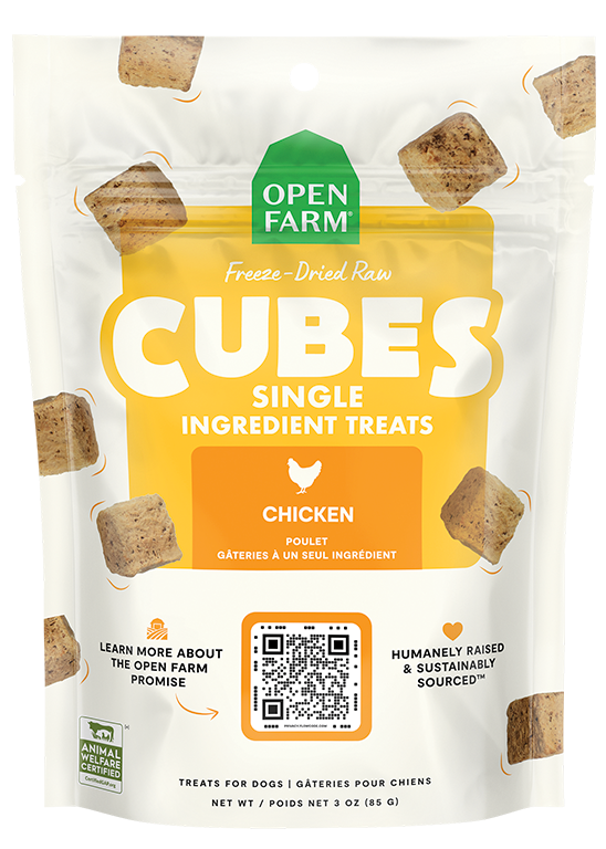 Open Farm Freeze-Dried Raw Cubes Chicken Dog Treats