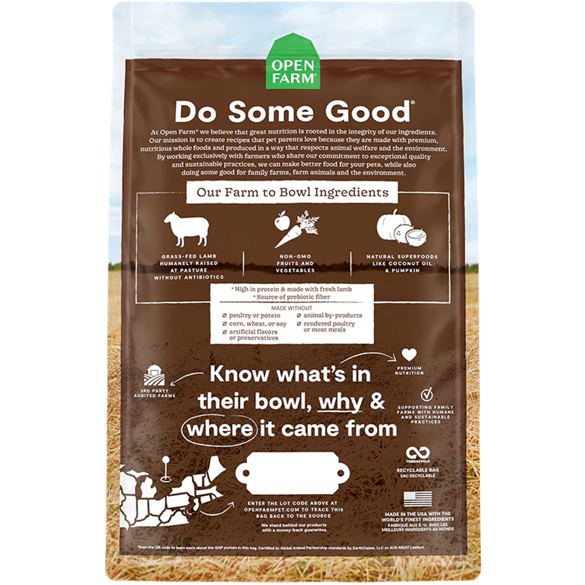 Open Farm Grain Free Pasture Raised Lamb Dog Food