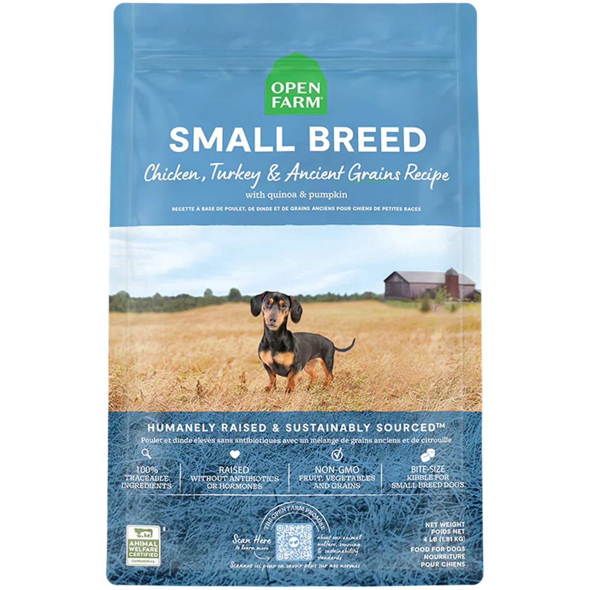 Open Farm Small Breed Chicken, Turkey &amp; Ancient Grains Dog Food