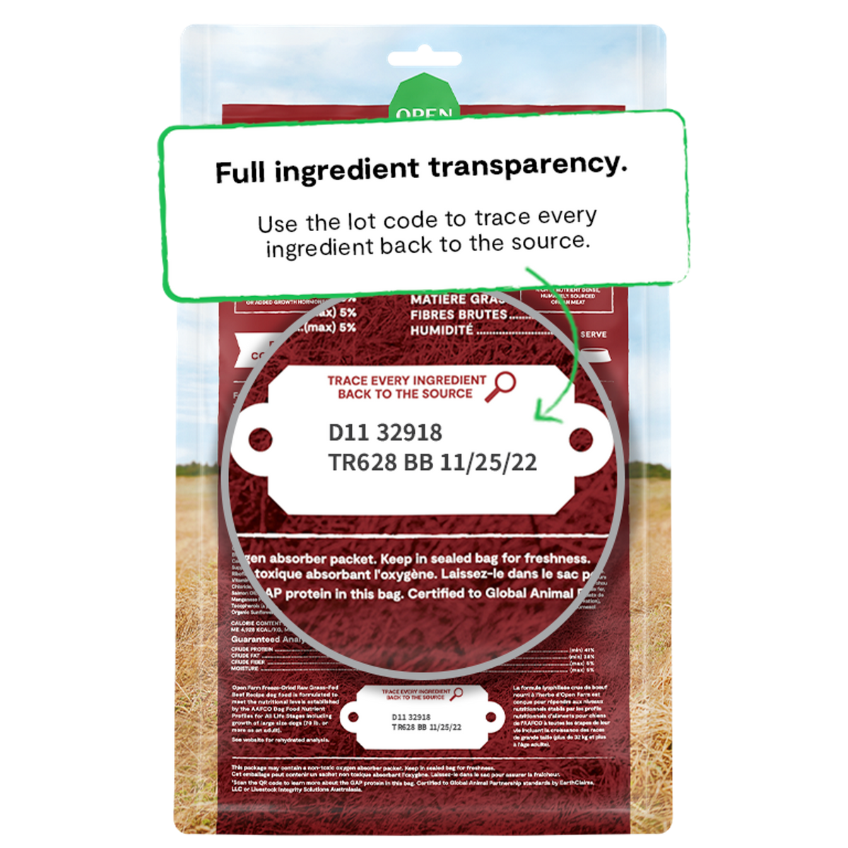 Open Farm Freeze-Dried Raw Beef Dinner Patties Dog Food