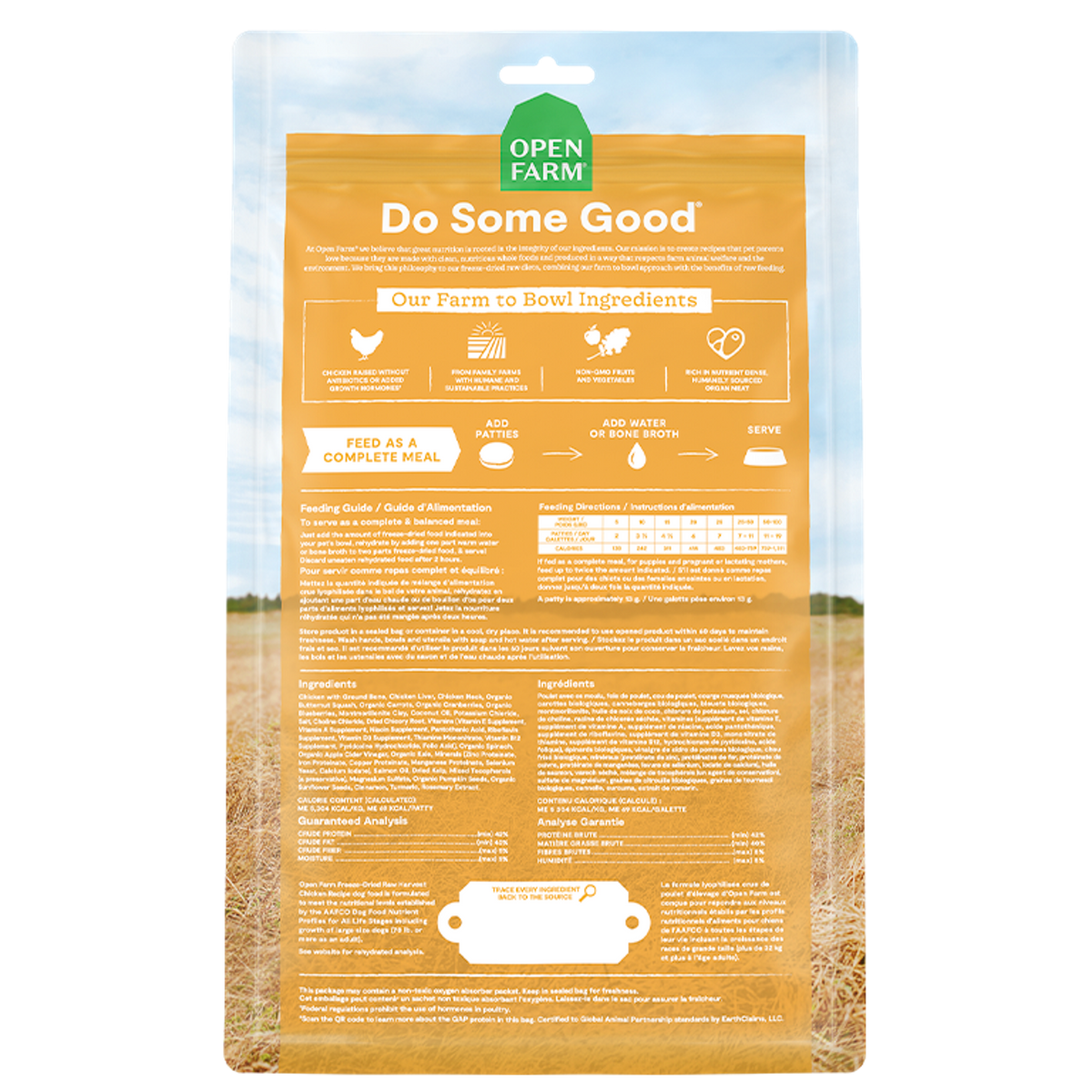 Open Farm Freeze-Dried Raw Chicken Dinner Patties Dog Food