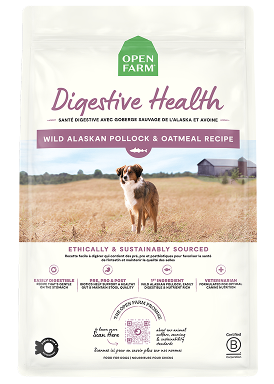 Open Farm Digestive Health Wild Alaskan Pollock &amp; Oatmeal Dog Food