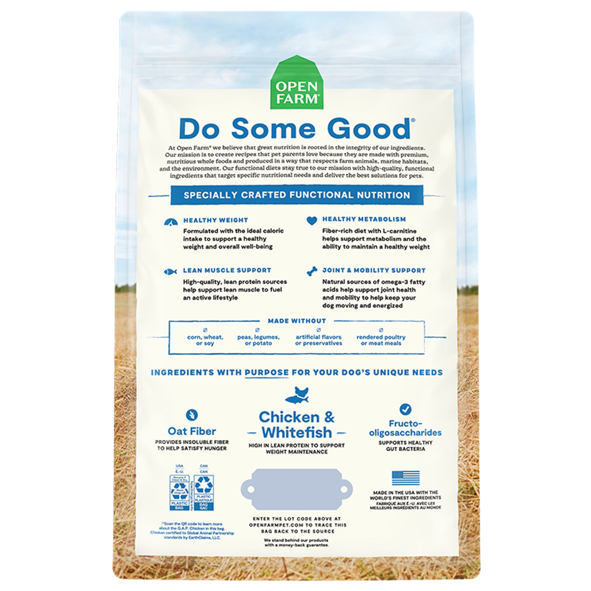 Open Farm Healthy Weight Chicken &amp; Whitefish Dog Food