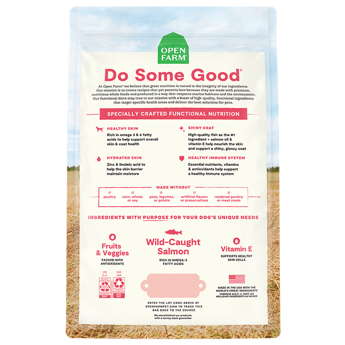 Open Farm Skin &amp; Coat Health Wild-Caught Salmon &amp; Oatmeal Dog Food