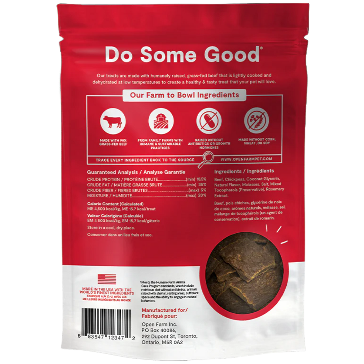 Open Farm Dehydrated Beef Dog Treats