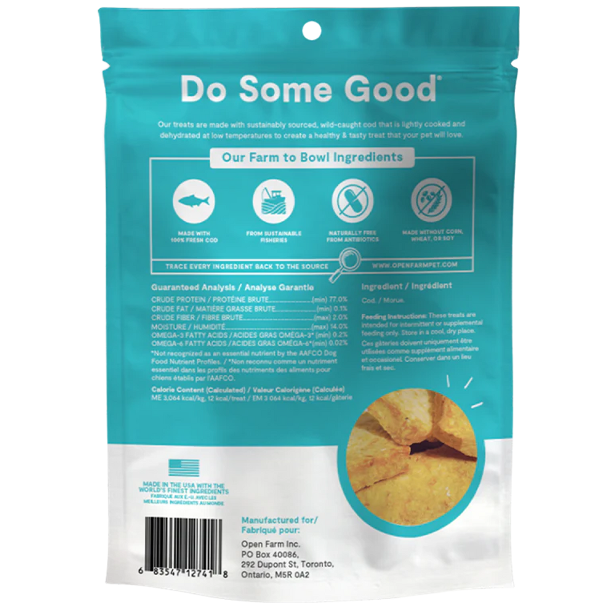 Open Farm Dehydrated Cod Fish Dog Treats