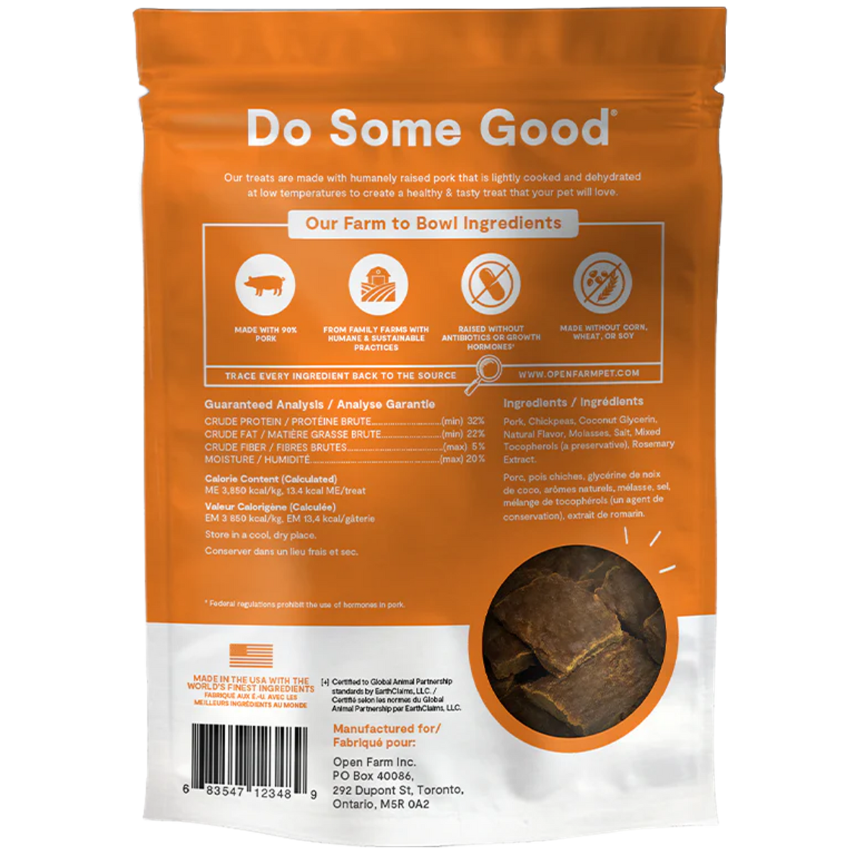 Open Farm Dehydrated Pork Dog Treats