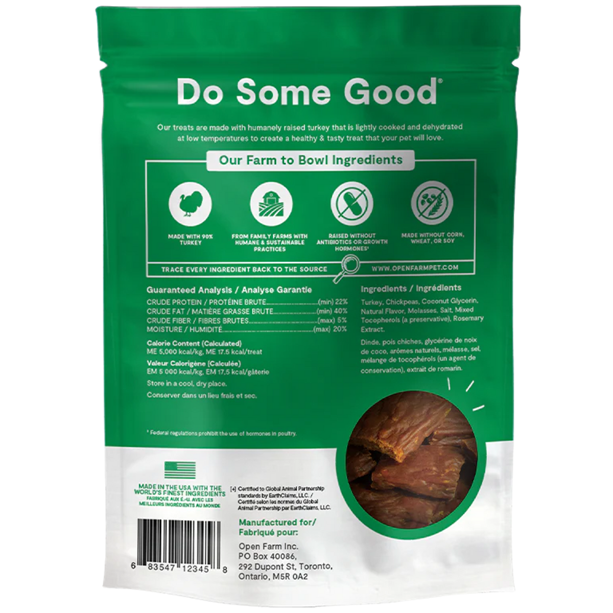 Open Farm Dehydrated Turkey Dog Treats