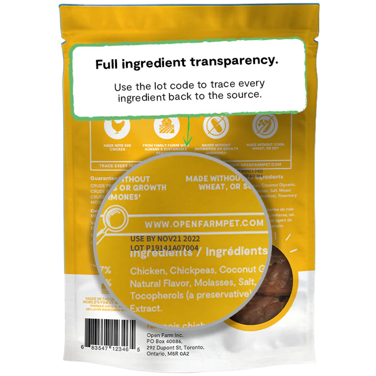 Open Farm Dehydrated Chicken Dog Treats