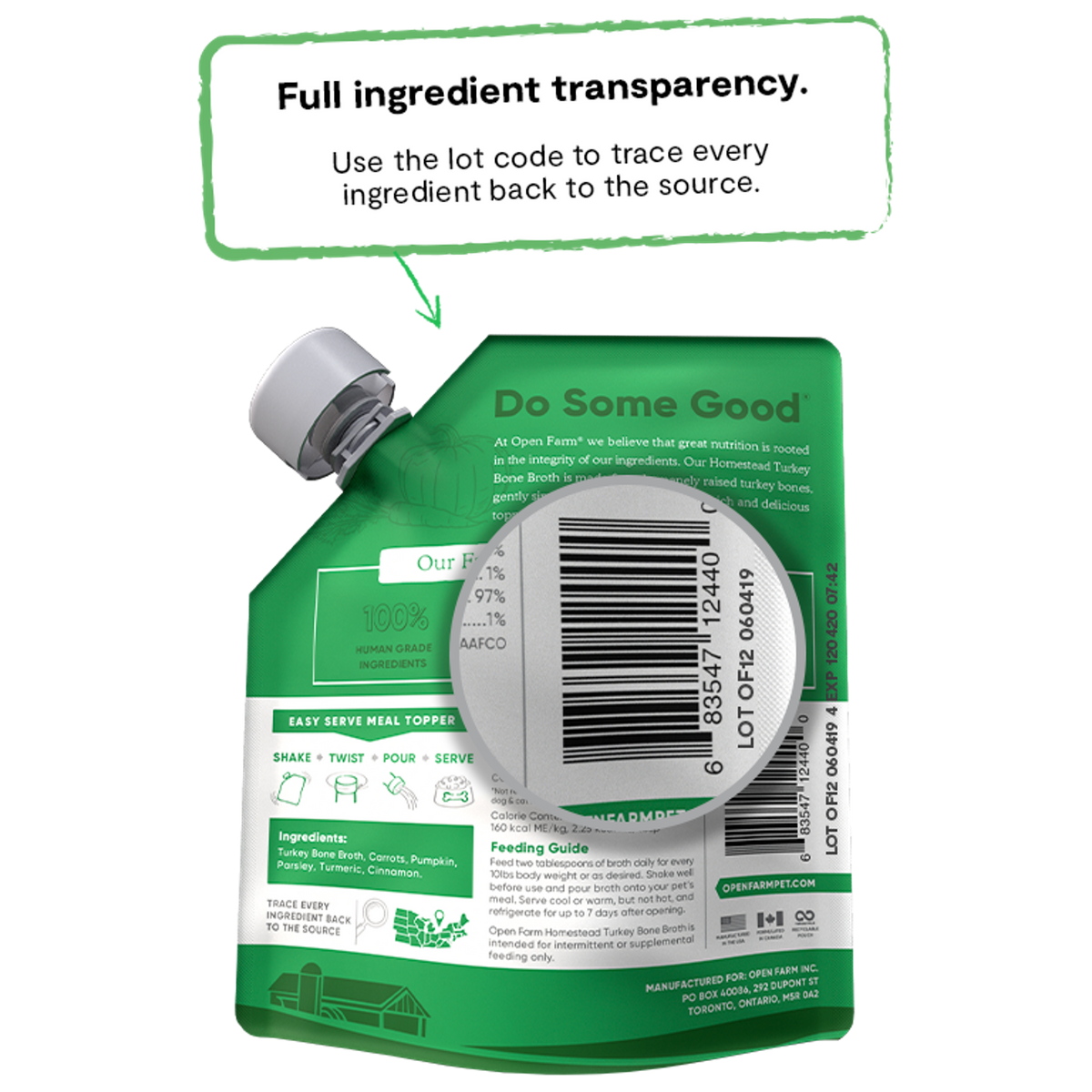 Open Farm Dog &amp; Cat Turkey Bone Broth