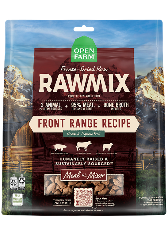 Open Farm RawMix Grain Free Freeze-Dried Raw Front Range Meal or Mixer Dog Food