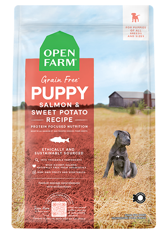 Open Farm Grain Free Salmon &amp; Sweet Potato Puppy Dog Food