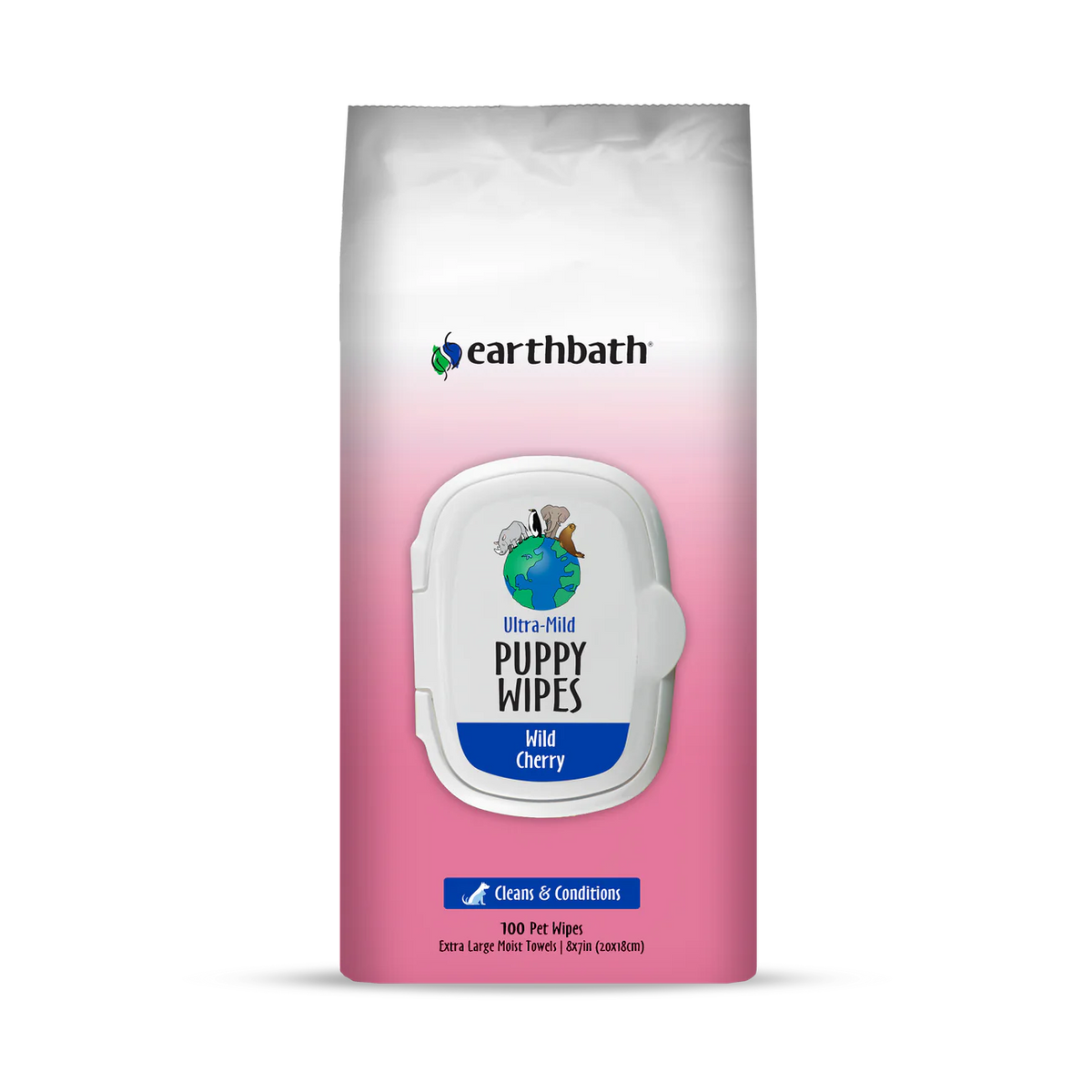 Earthbath Ultra-Mild Wild Cherry Puppy Wipes