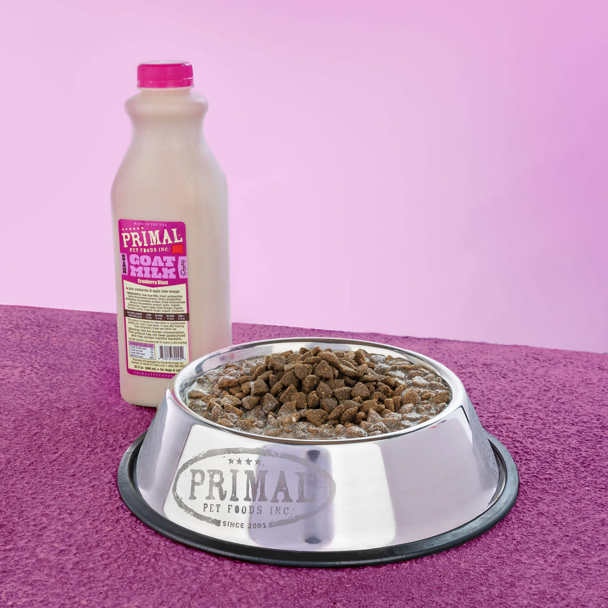 Primal Frozen Goat Milk Cranberry Blast for Dogs &amp; Cats