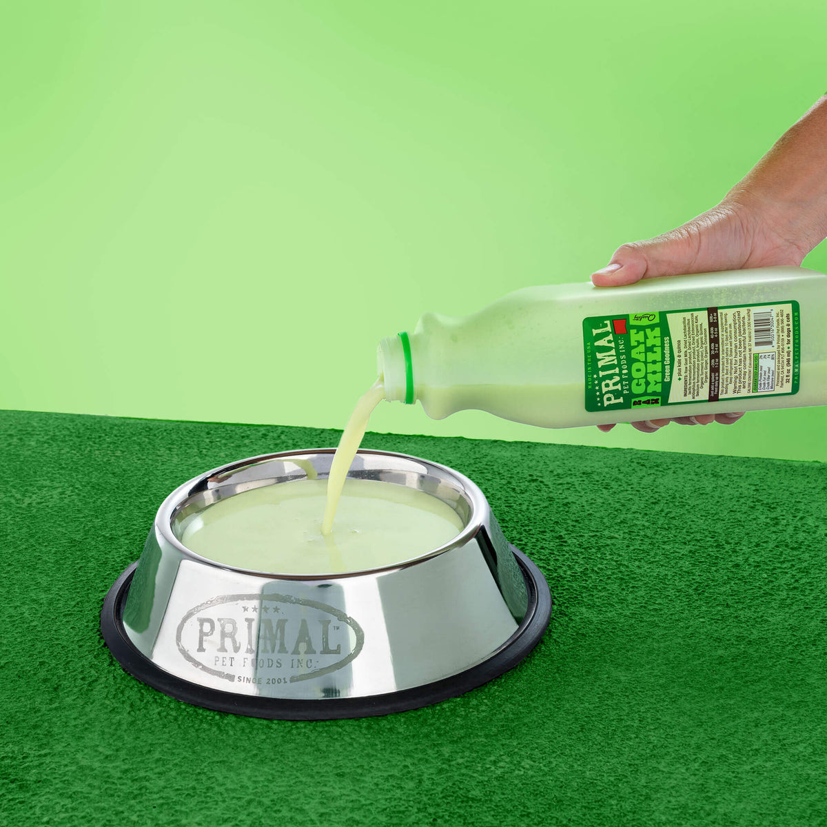 Primal Frozen Goat Milk Green Goodness for Dogs &amp; Cats