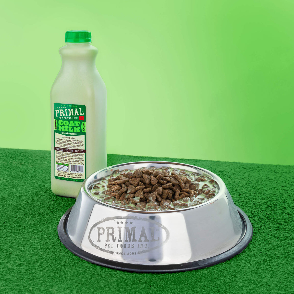 Primal Frozen Goat Milk Green Goodness for Dogs &amp; Cats