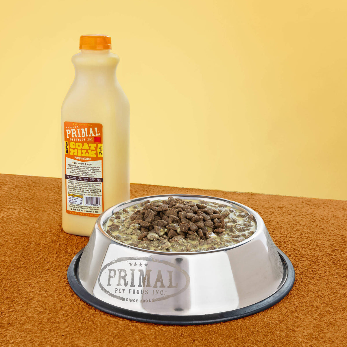 Primal Frozen Goat Milk Pumpkin Spice for Dogs &amp; Cats